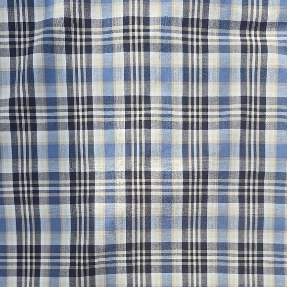 Blue Plaid Long Sleeve Dress Shirt - Picture 6 of 6